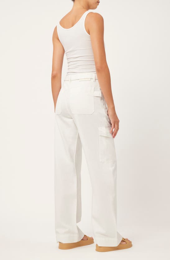 Shop Dl1961 Zoie High Waist Relaxed Wide Leg Jeans In White  Cargo