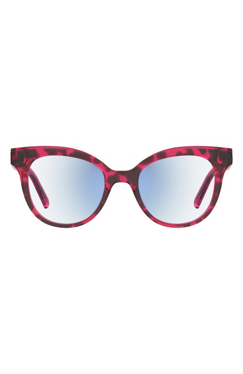 Kate Spade New York Everlee 50mm Blue Light Blocking Reading Glasses In Havana Plum/demo Lens