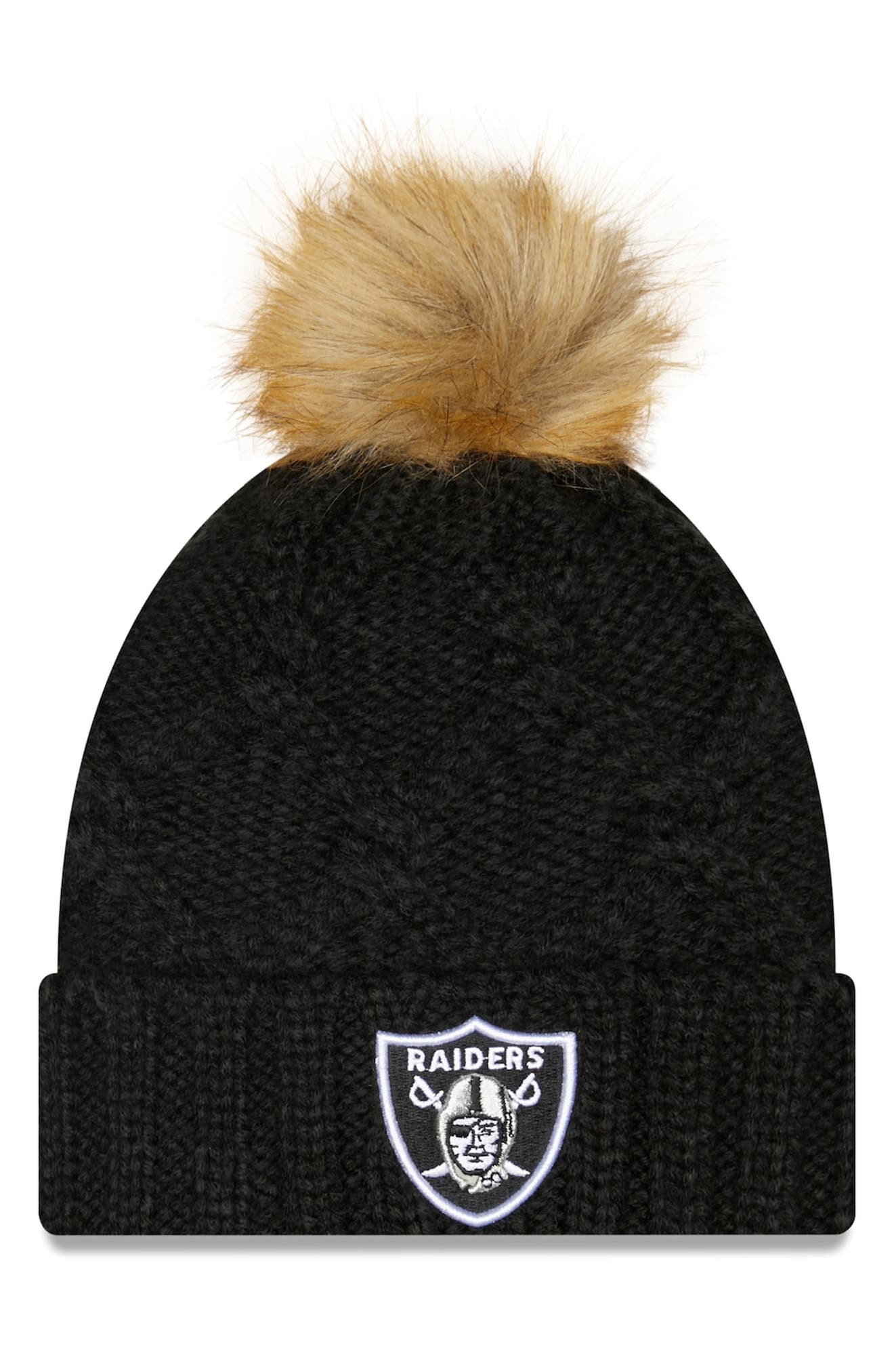 las vegas raiders knit hat