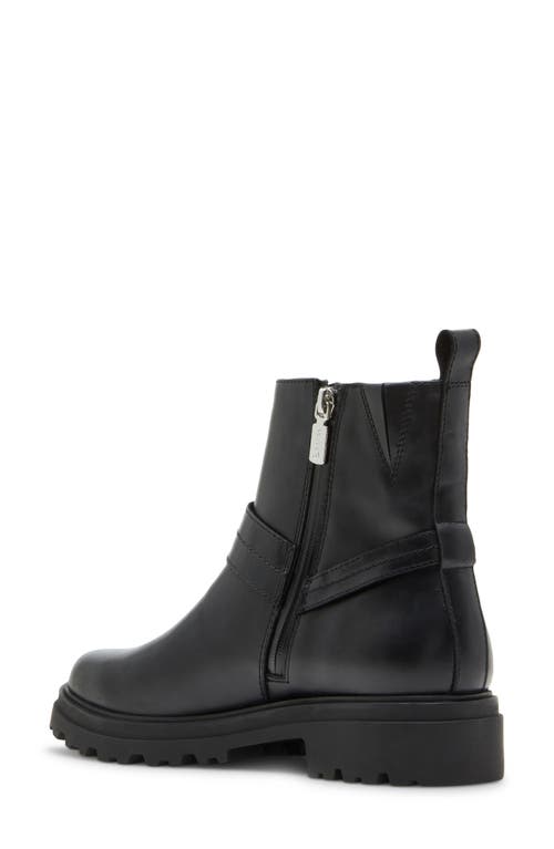 Shop Blondo Trishell Waterproof Moto Boot In Black Leather