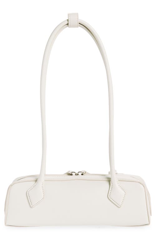 Shop Alaïa Small Le Teckel Leather East/west Shoulder Bag In Ivoire