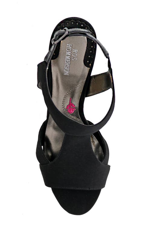 Ros Hommerson Lucky Slingback Kitten Heel Sandal In Black Micro