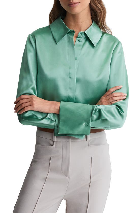 REISS HALEY SILK BUTTON-UP SHIRT