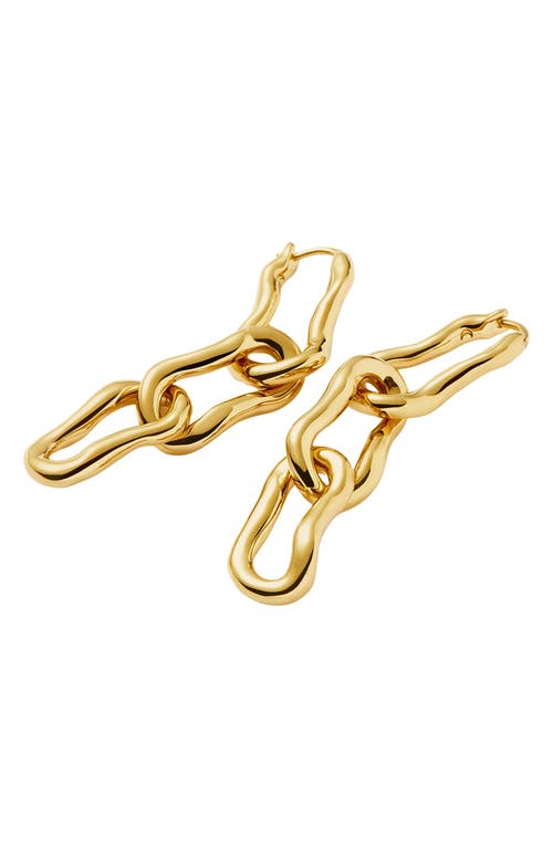 Missoma Molten Ovate Triple Link Drop Earrings In Gold
