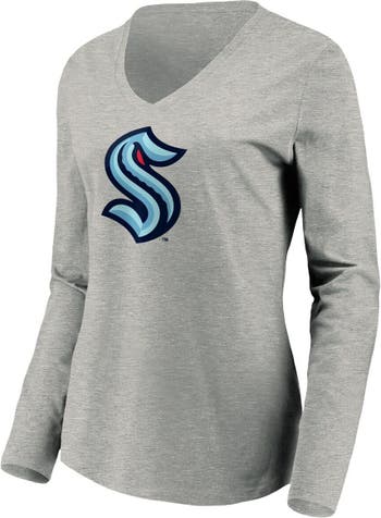 Seattle Mariners G-III 4Her by Carl Banks Women's Team Graphic V-Neck  Fitted T-Shirt - Heather Gray