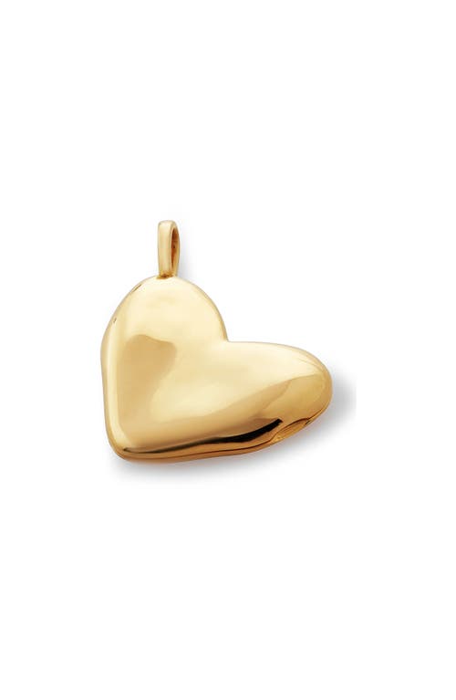 Monica Vinader Womens Gold Heart Shaped Recycled 18ct Yellow Gold-plated Vermeil Sterling-silver Loc In Yellow Gold