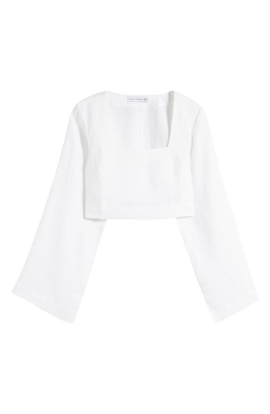 FAITHFULL THE BRAND FAITHFULL THE BRAND EILISH CROP LINEN TOP 