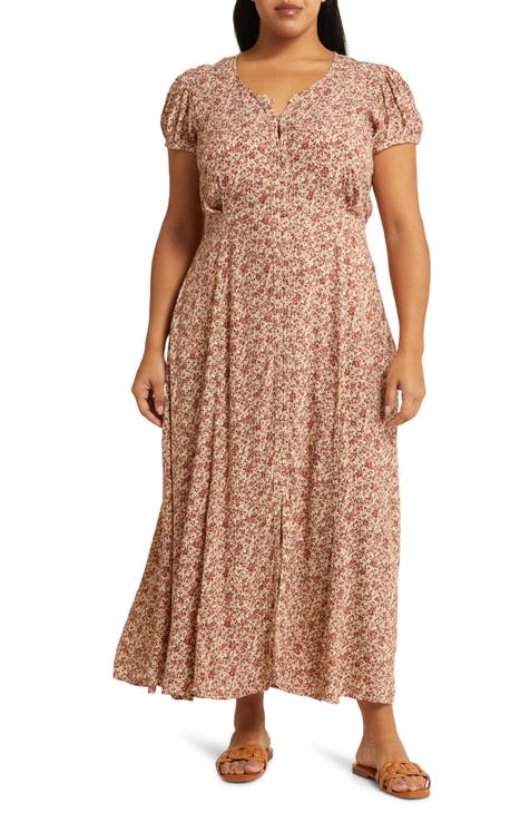 Floral Woven Maxi Dress (Plus)