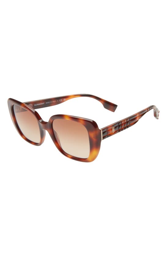 Shop Burberry 52mm Gradient Square Sunglasses In Light Havana