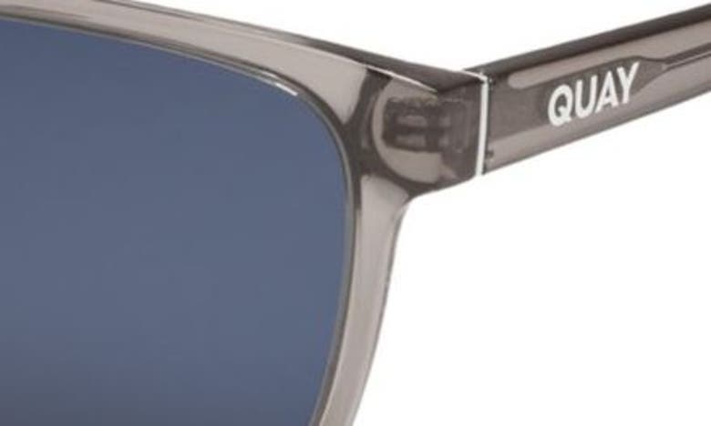 Shop Quay Unplugged 45mm Polarized Square Sunglasses In Grey/ Navy Polarized