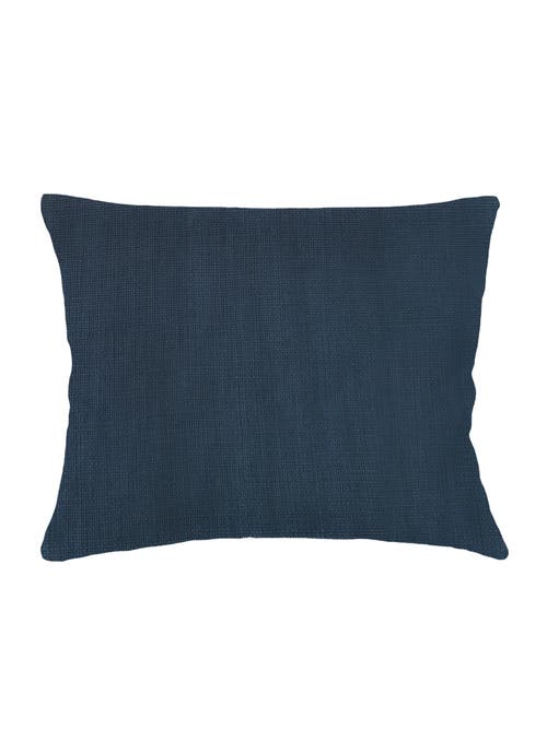 Shop Anaya So Soft Linen Dutch Euro Pillow With Down Insert In Navy Blue