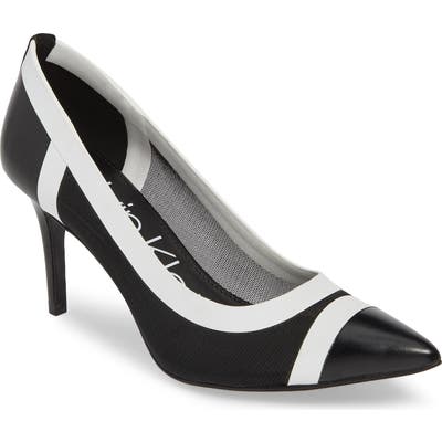 Calvin Klein Gonzalez Colorblock Mesh Pump, Black