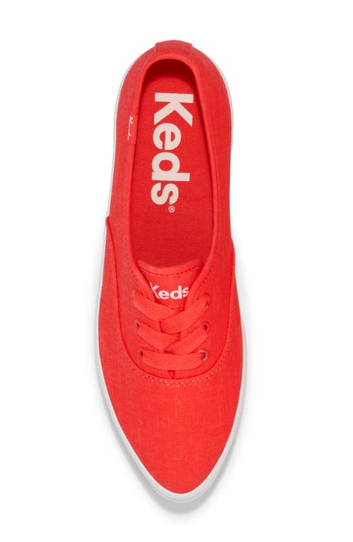 Keds ® Point Linen Platform Sneaker In Red