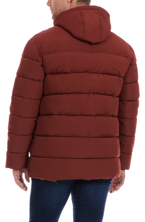Perry Ellis Heavyweight Quilted Jacket In Brick