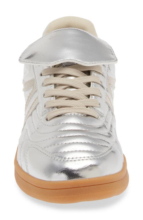 Shop Steve Madden Madrid Low Top Sneaker In Silver