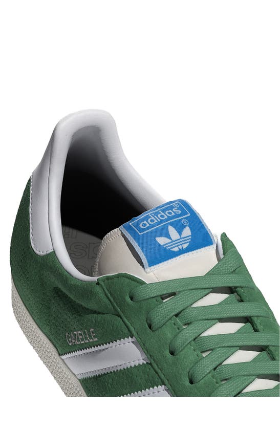Shop Adidas Originals Gazelle Sneaker In Preloved Green/ White/ White