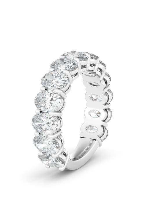 Shop Hautecarat Oval Cut Lab Created Diamond Eternity Band In White Gold