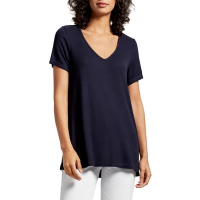 Michael Stars Kaley V-Neck Swing Tee, Size One Size - Blue/green