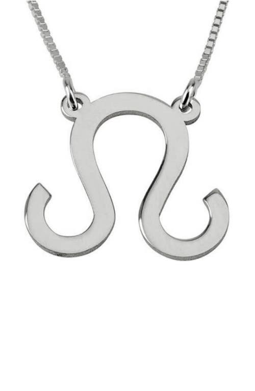 Zodiac Pendant Necklace in Sterling Silver - Leo