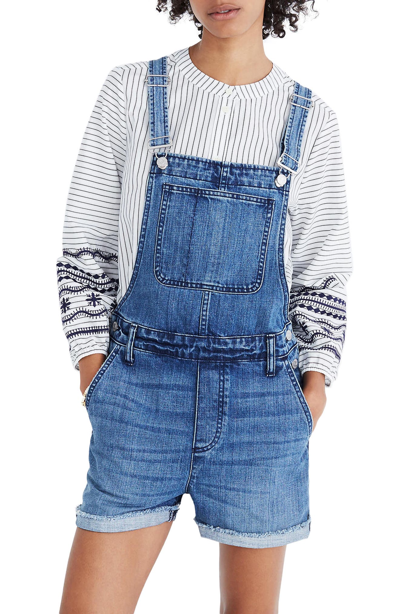 adirondack short overalls in washed black