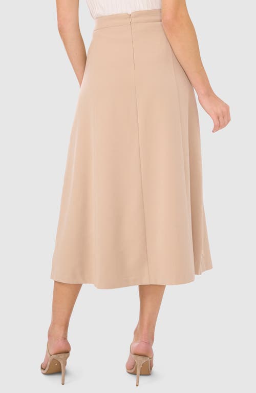 Shop Halogenr Halogen(r) Pleated Midi Skirt In Coastal Beige