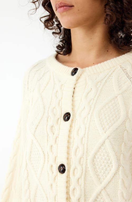 Shop Bdg Urban Outfitters Cable Cardigan In Cream