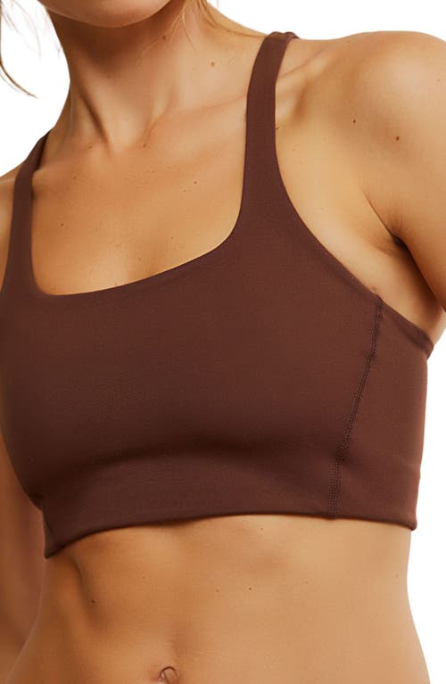 Shop Free People Fp Movement Never Better Racerback Bra In Cocoa