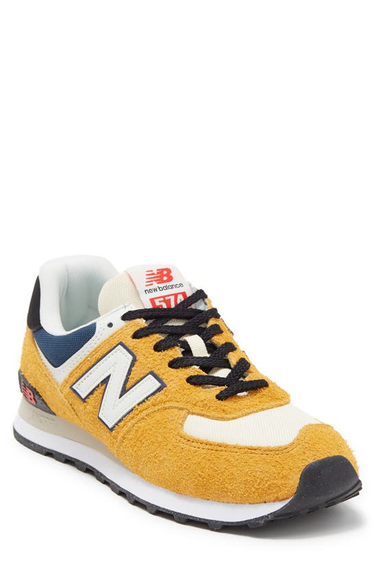New Balance 574 Sneaker In Yellow/ White