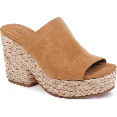 Splendid Theodore Open Toe Platform Slide Sandal- Yellow