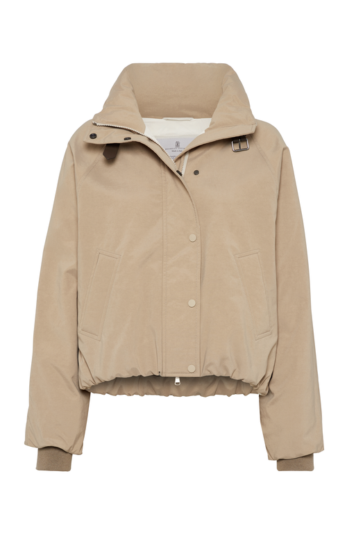 Shop Brunello Cucinelli Outerwear With Monili In Walnut