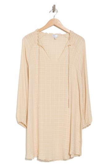Nordstrom Rack Long Sleeve Cover-up Dress In Neutral