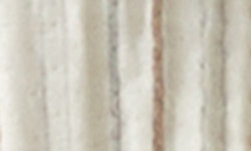 Coyuchi Organic Cotton Robe In Undyed W/warm Stripe