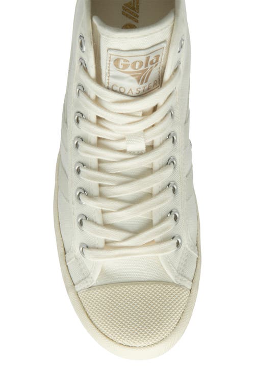 Shop Gola Coaster High Top Sneaker In Off White/off White/gold