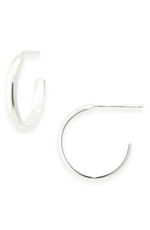 Madewell Delicate Collection Demi-Fine Small Hoop Earrings in Sterling Silver at Nordstrom