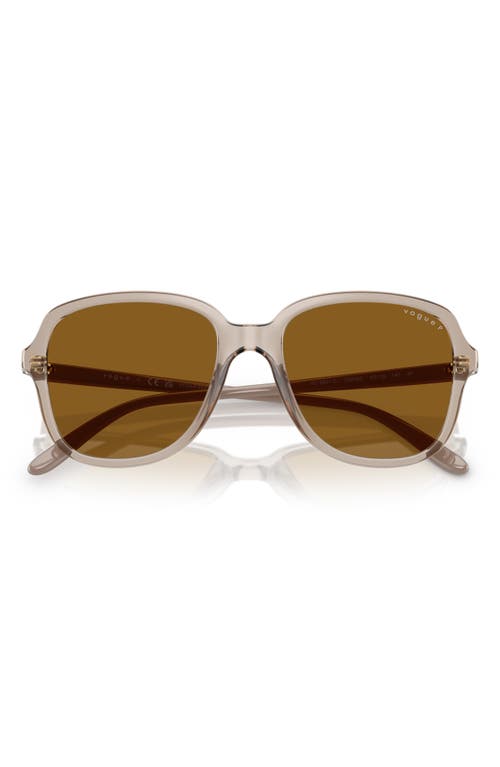 Vogue 53mm Polarized Square Sunglasses In Caramel Polarized