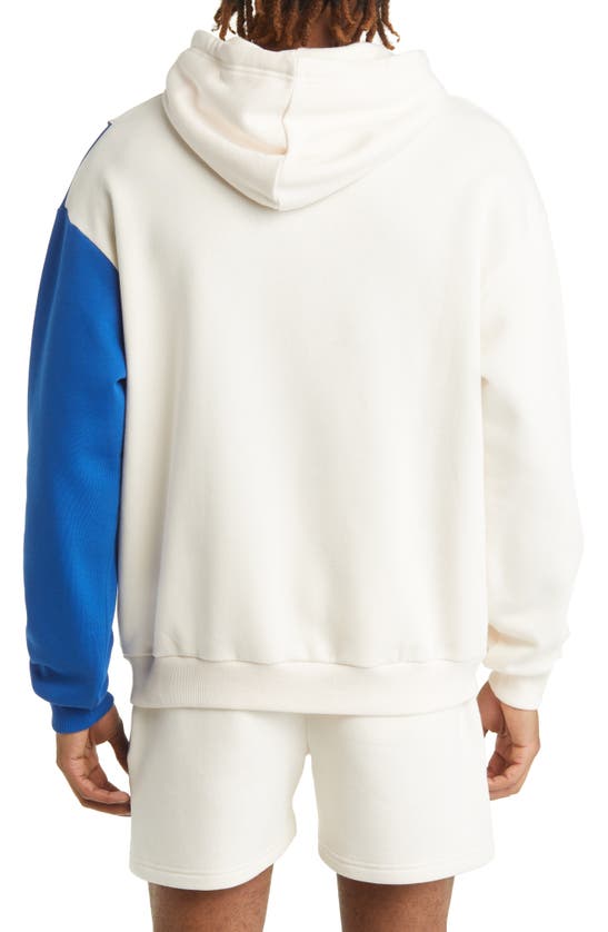 Shop Native Youth Relaxed Fit Colorblock Cotton Blend Hoodie In Stone