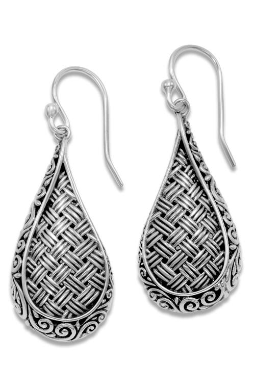 Shop Samuel B. Woven Drop Earrings In Silver