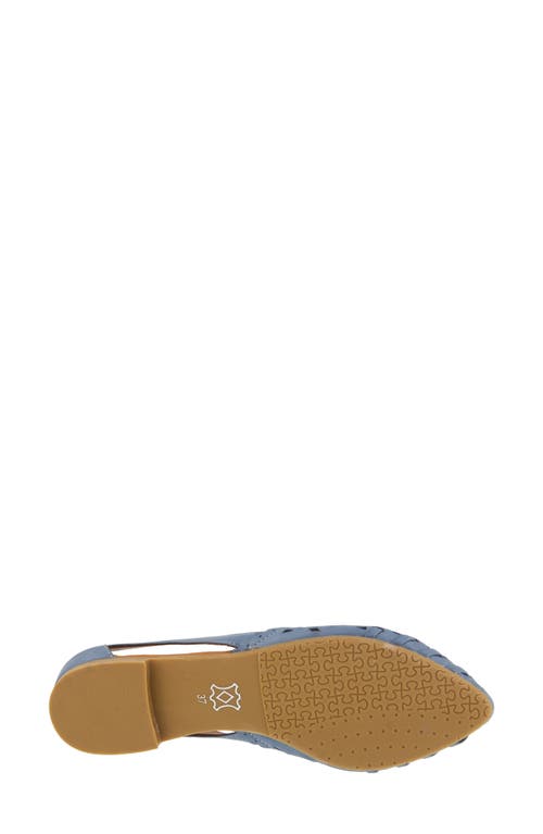 Spring Step Delorse Flat In Denim Blue Leather