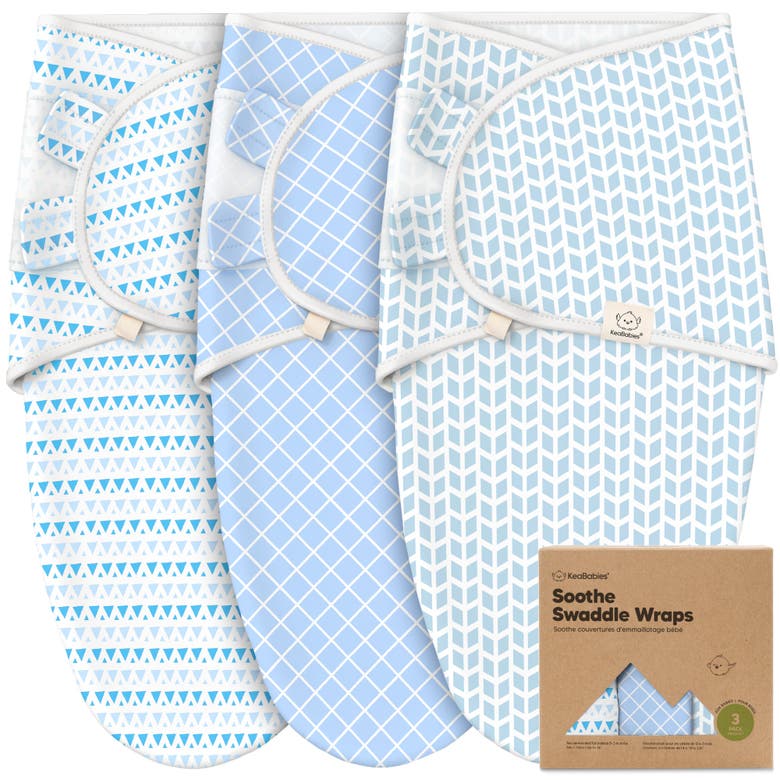 Shop Keababies 3-pack Soothe Swaddle Wraps In Storm