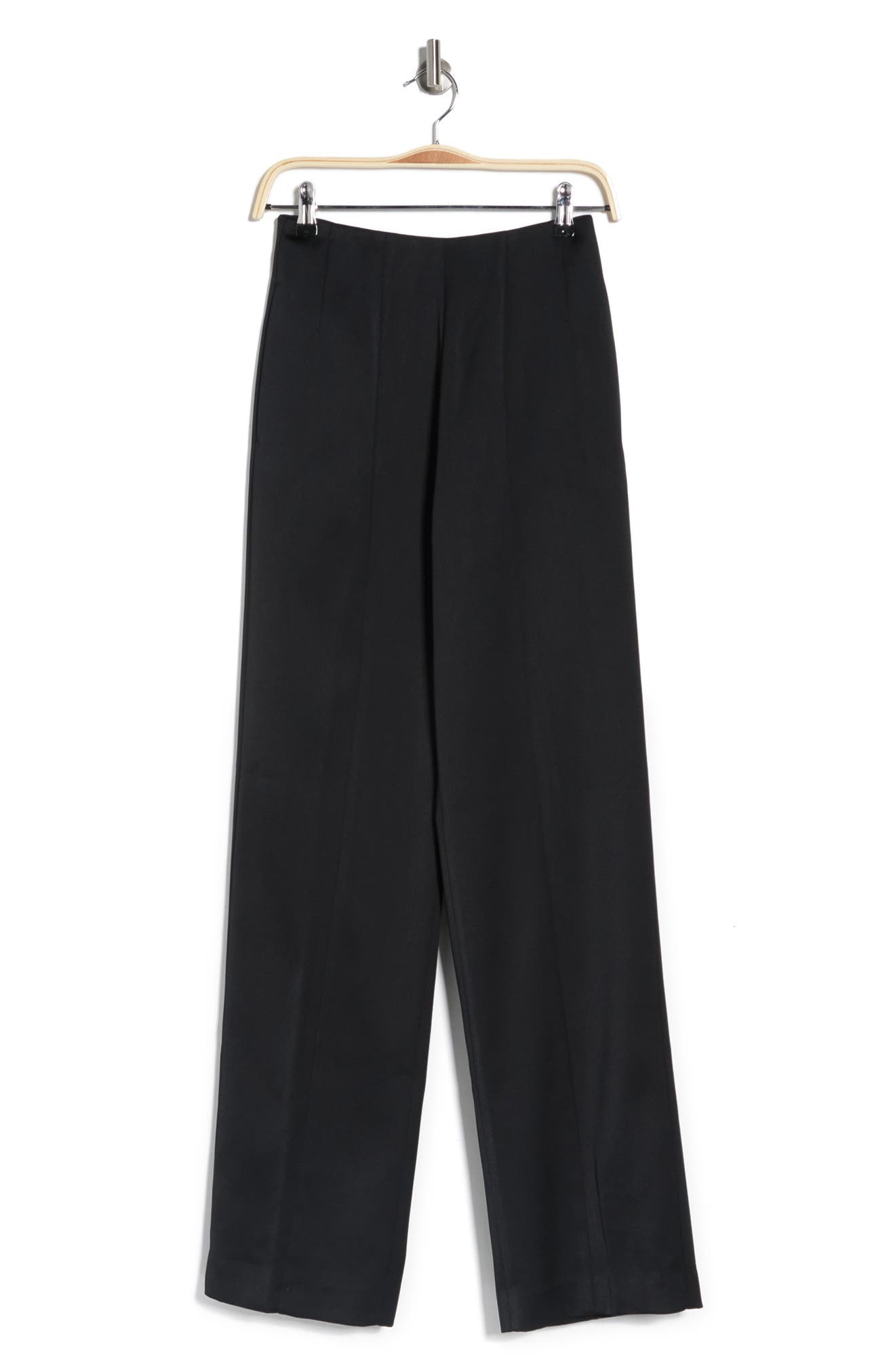 Reiss Luisa Black High Waist Wide Leg 