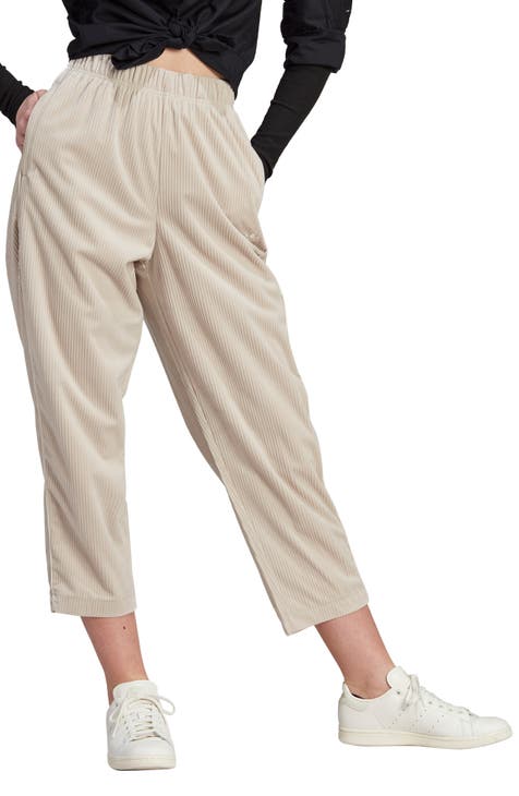 Adidas Womens Stretch Capri Sz 2 White Lined Split Hem Pants Zip
