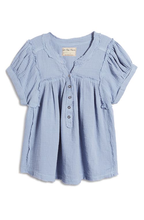 Horizons Double Cloth Top in Blue Heron