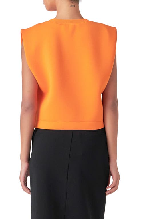 Grey Lab Soft Basic Top In Orange