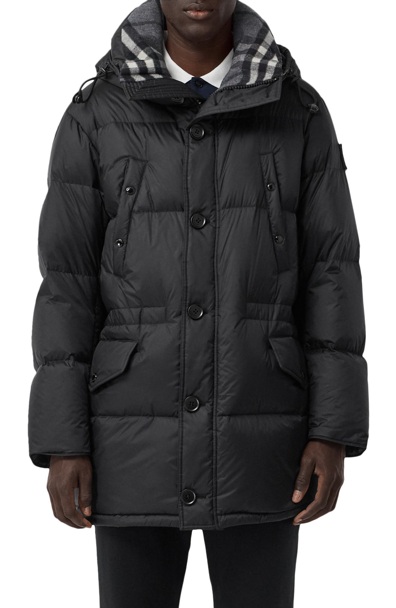 burberry hooded puffer coat