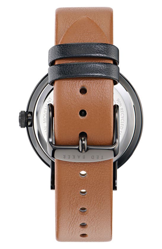 Shop Ted Baker Leather Strap Watch, 20mm In Brown