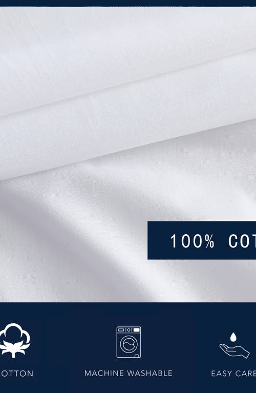 NAUTICA NAUTICA 200 THREAD COUNT SOLID COTTON PERCALE FITTED SHEET 