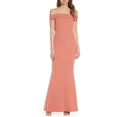 Katie May Legacy Crepe Mermaid Gown, Pink