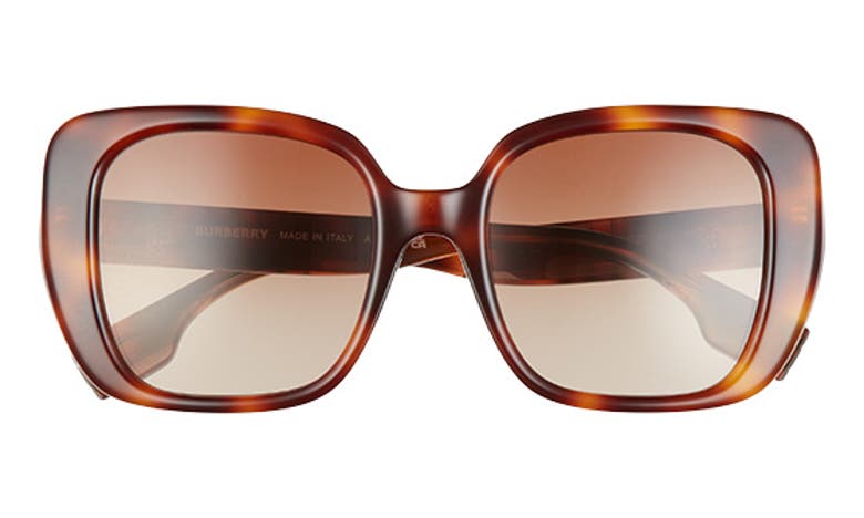 Shop Burberry 52mm Gradient Square Sunglasses In Light Havana