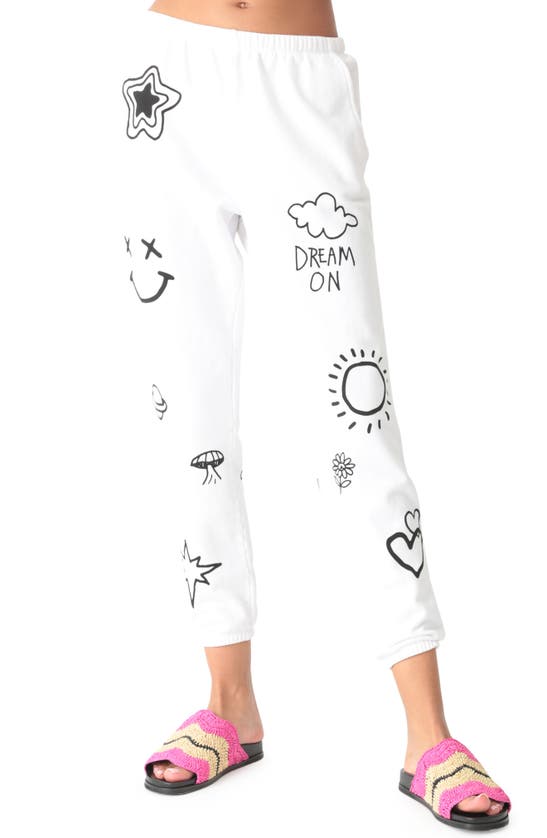 Shop Electric & Rose Siesta Doodle Sweatpants In Cloud/ Onyx