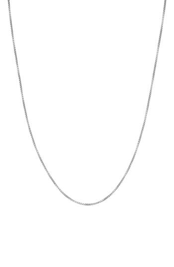 Fzn Sterling Silver Box Chain Necklace In Metallic